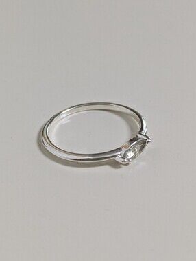 GLDN Sterling Silver Leaflet Ring, Size 6 - New In Box